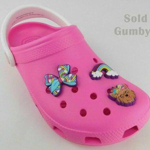 Crocs Fun Lab JoJo Siwa Charm Clog Pink J4-207109-6QQ Girls Sz J6 NWT
